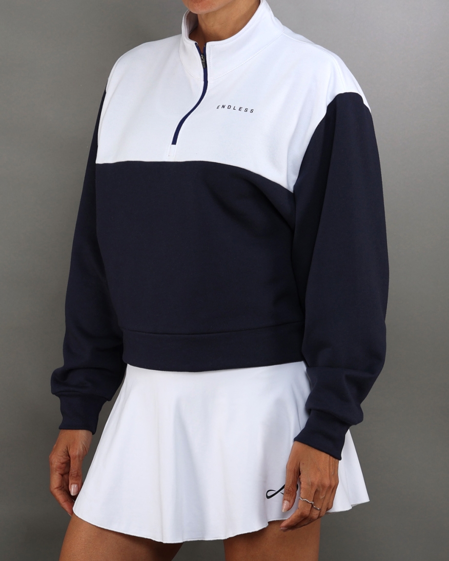 SUDADERA VIBE WHITE MARINO