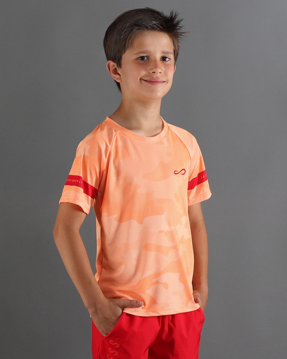 T-SHIRT FEISTY CAMO KIDS ORANGE