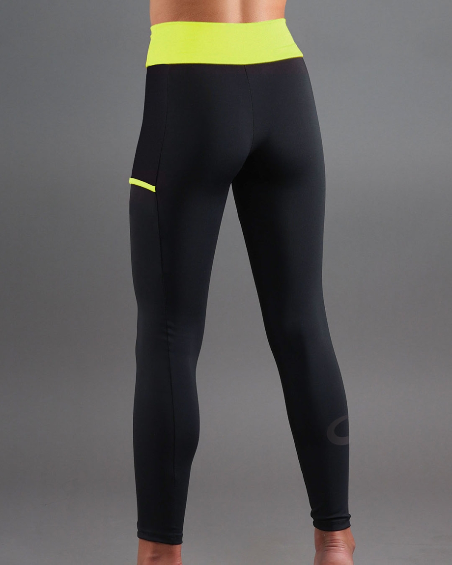 MALLAS FIT POCKET KIDS BLACK YELLOW