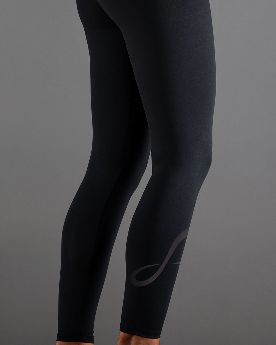 LEGGINGS FIT POCKET KIDS BLACK YELLOW