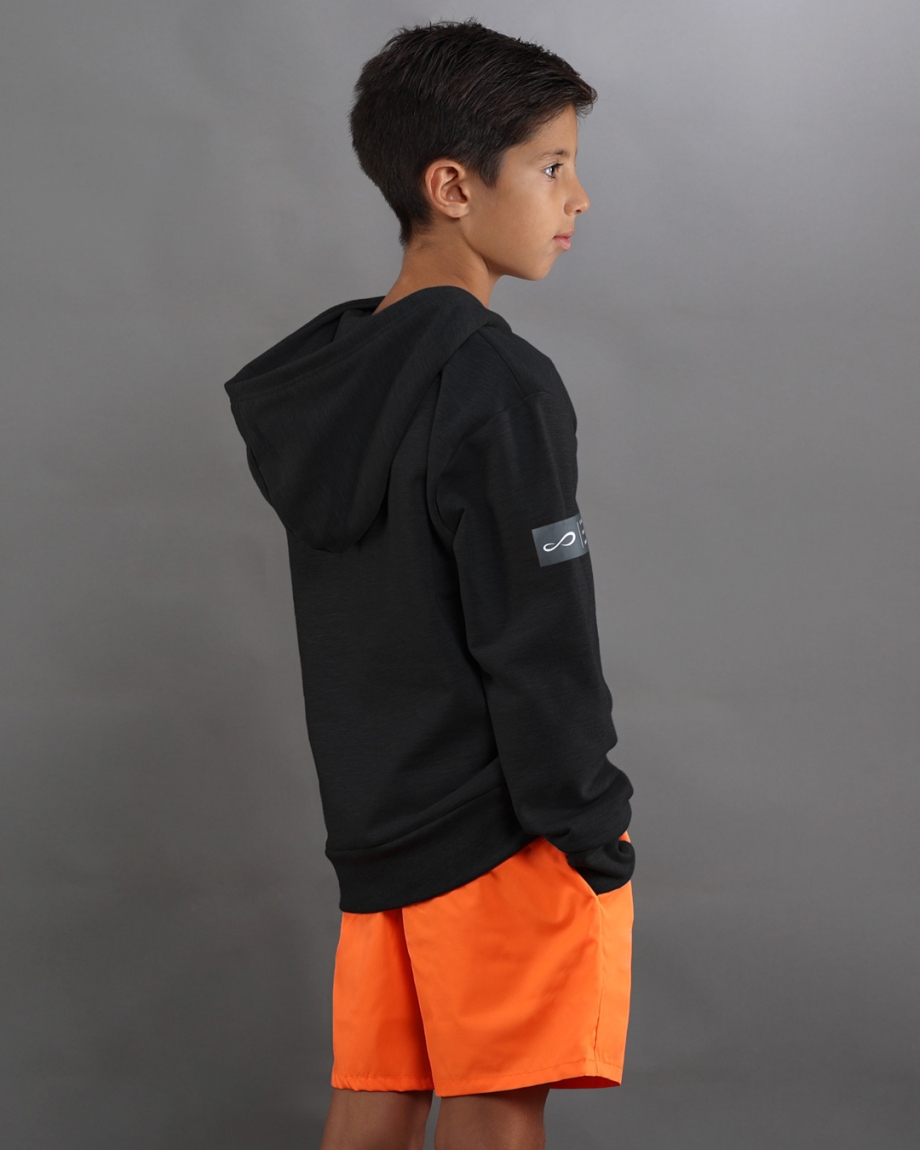 DESSUADORA RUSH II KIDS BLACK ORANGE