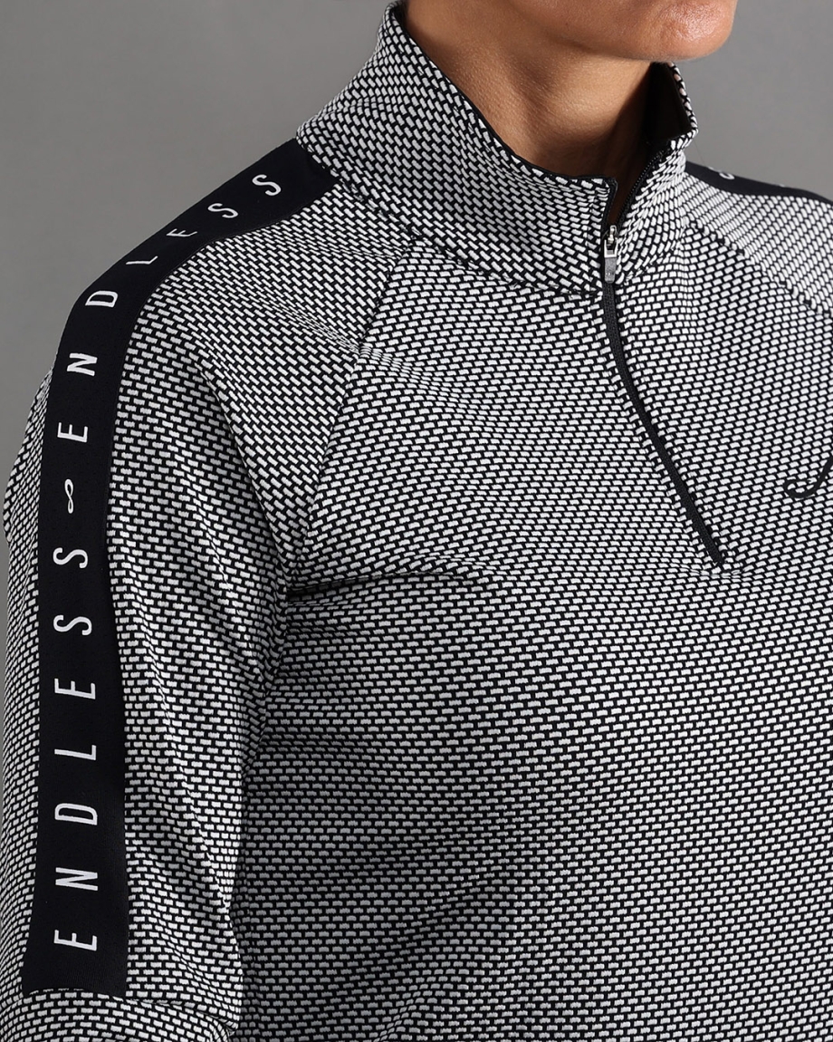 SUDADERA KIRSCH ICONIC II BLACK WHITE