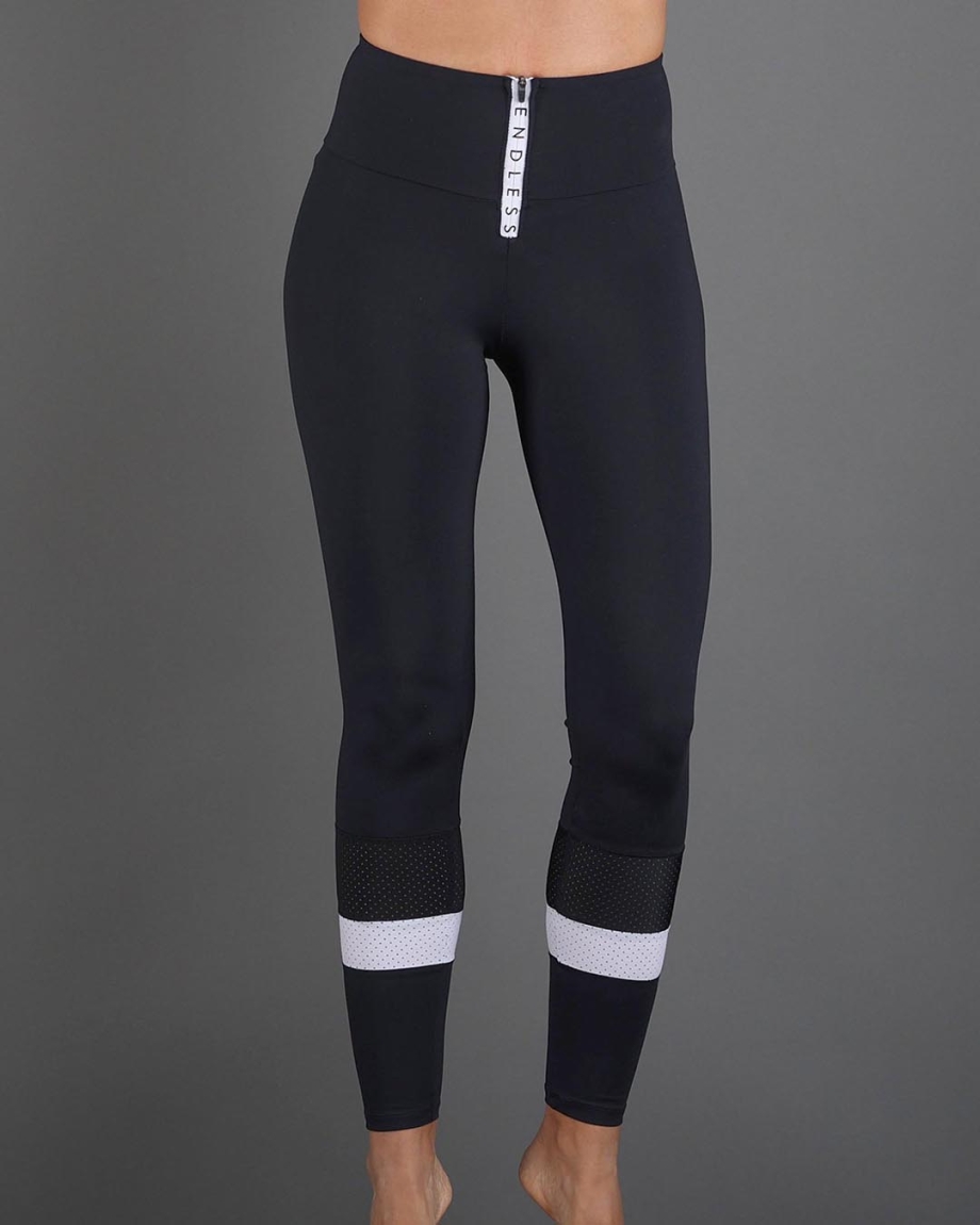 LEGGINGS ZIP BLACK