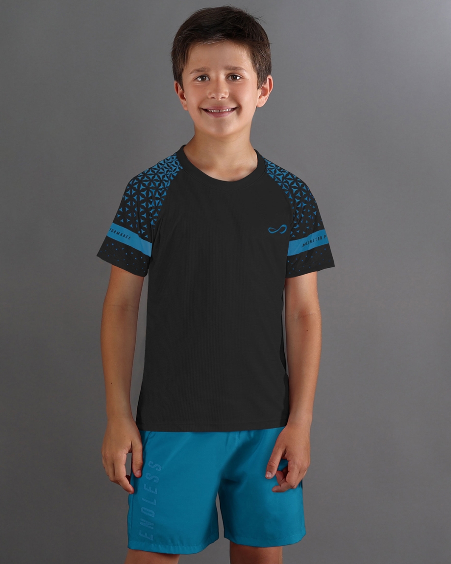 T-SHIRT FEISTY KIDS BLACK PETROL