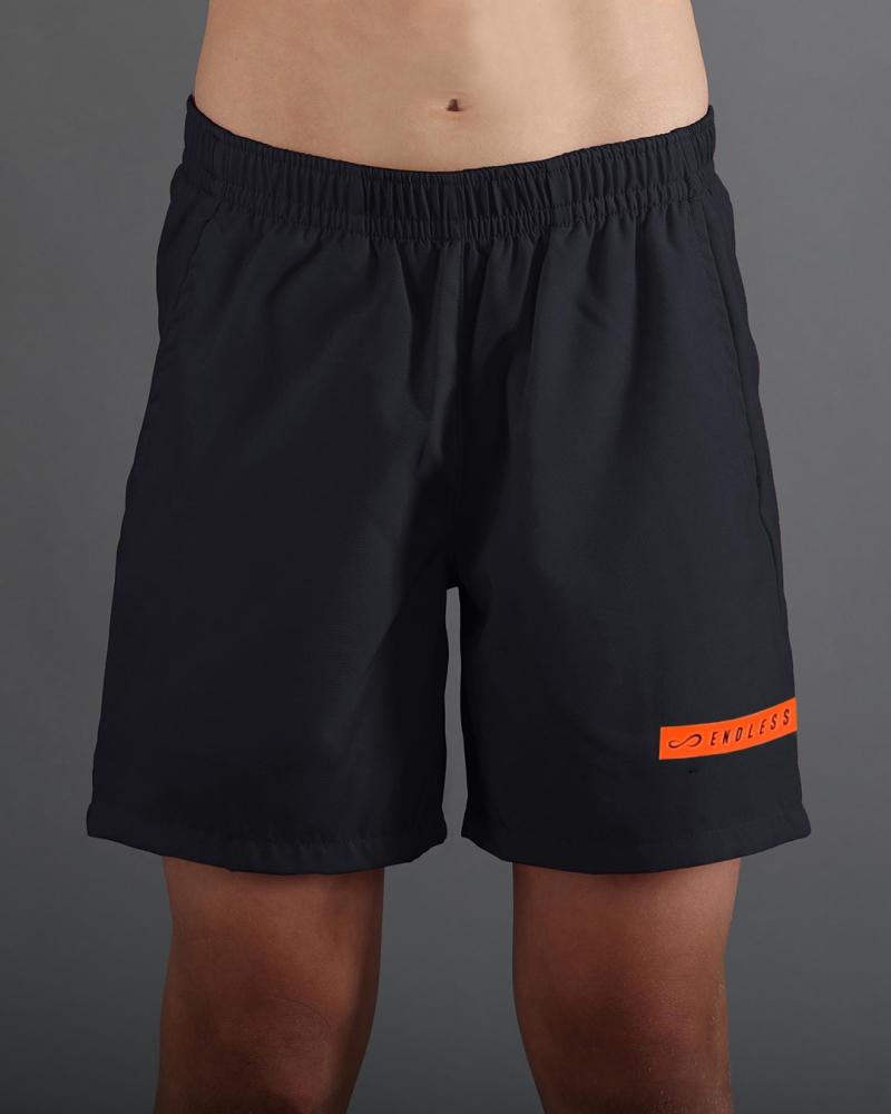 SHORT ACE KIDS BLACK ORANGE