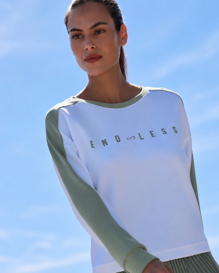 SWEAT-SHIRT HALO WHITE LIGHT ARMY